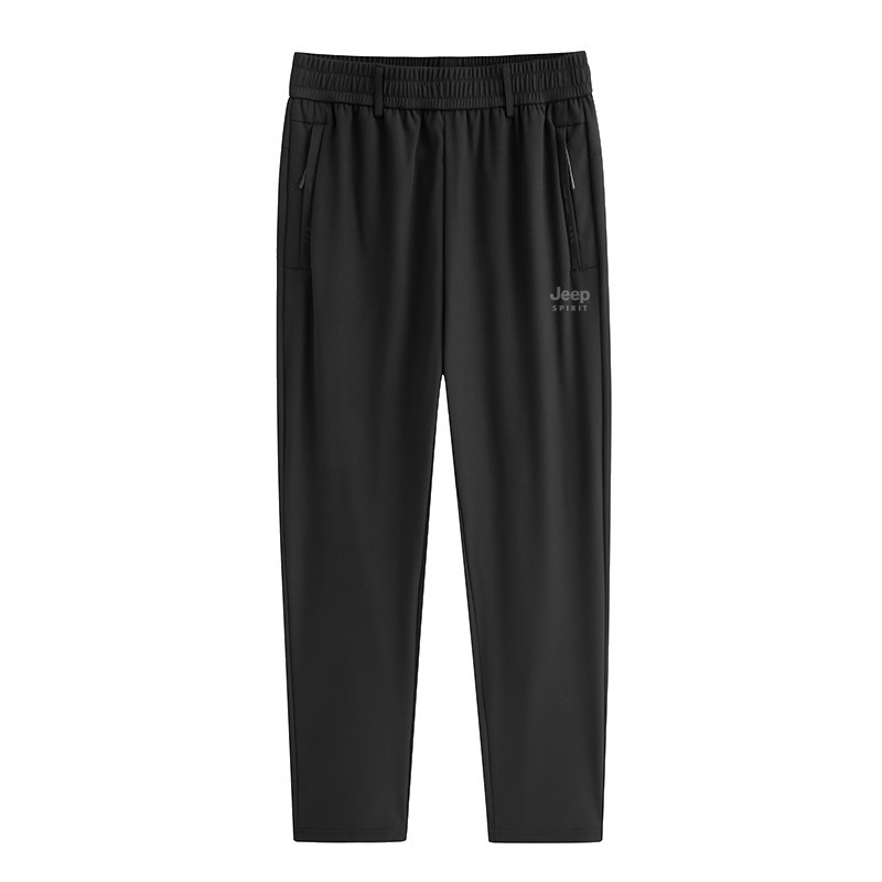 2024 New Fashion Casual Men's Breathable Sports Soft Shell Trousers Spring and Autumn Thin Elastic All-Match Casual Pants
