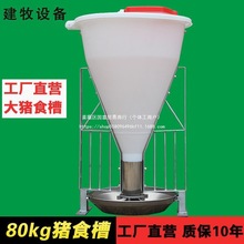 80公斤细桶猪料槽不锈钢自动料槽自由采食料槽育肥料槽猪用干料槽