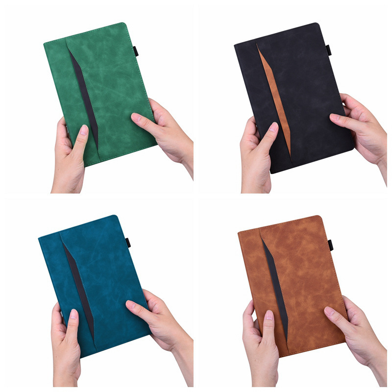 Suitable for Ipadpor12.9 Tablet Case 9. 710.2inch Pure Color Leather Case A7Lites10P Protective Case Portable