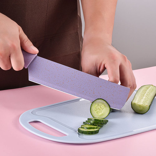Kitchen Knife Set Bamboo Straws Six-Piece Set Colorful Vegetable Knife Mini Gift Box Home Use Knife Set