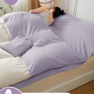 Wholesale Travel Hotel Dirt-Proof Sleeping Bag Sheets and Quilt Covers Portable Four-Piece Set for Business Trips All-In-One Travel Sleeping Bag Three