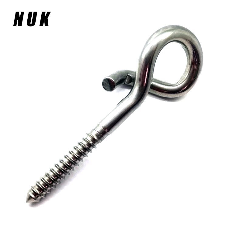 304/316不锈钢猪尾型木螺纹丝羊眼/卷尾羊眼/折叠件/异型吊环螺丝