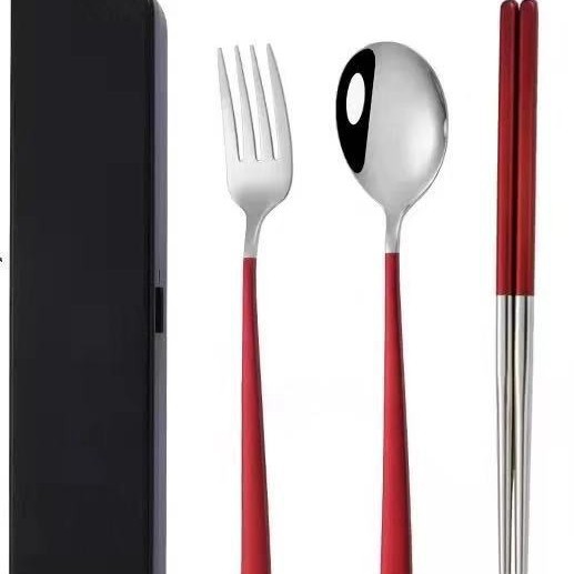 버건디 + 실버 (숟가락과 포크 젓가락)