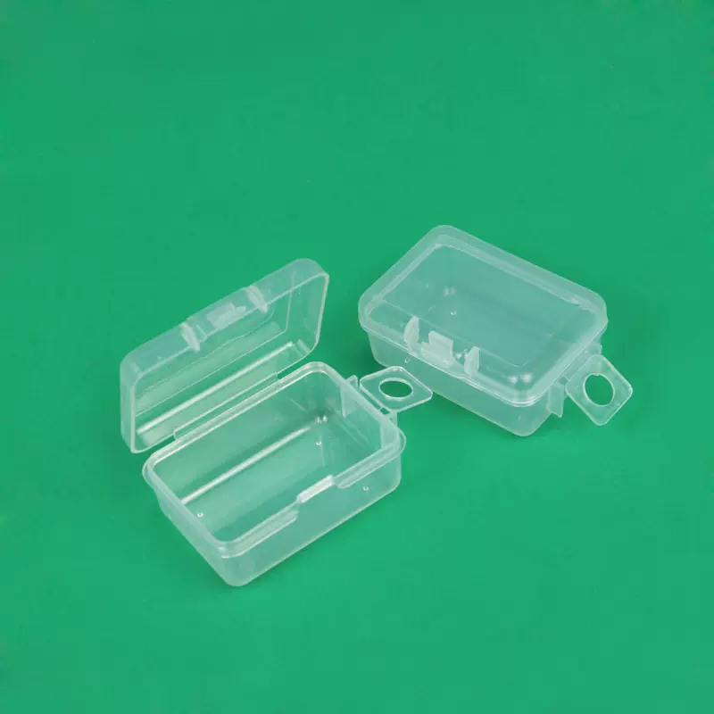 产品包装盒子方形透明塑料盒迷你带盖PP小方盒小药盒元器件整理盒