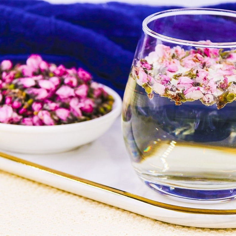 Dried Peach Blossom Tao Hua 30g Jar Natural Sun-Dried Herbal Flower for Tea and Infusions preparation