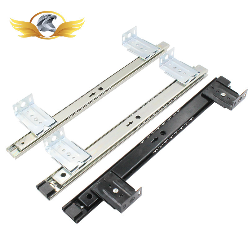 Thickened Silent Computer Desk Keyboard Tray Hanging Slide Rail Drawer Table Slide Track Guide Rail Two-Section Slide Rail Accessories