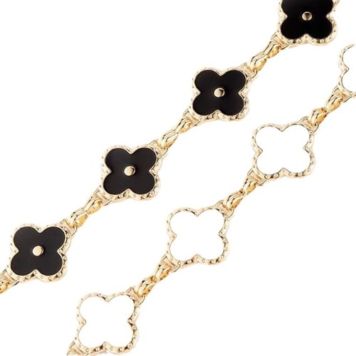 Metal Clasp Belt Accessory, Four-Leaf Clover Design, Fine Waist Belt for Women, Decorative with Dresses and Pants, Double-Sided, Fashionable and Versatile, Trendy Ins Style