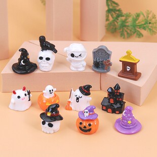 New three-dimensional Halloween ornaments ghost skull pumpkin diy simulation pumpkin Halloween accessories cross-border
