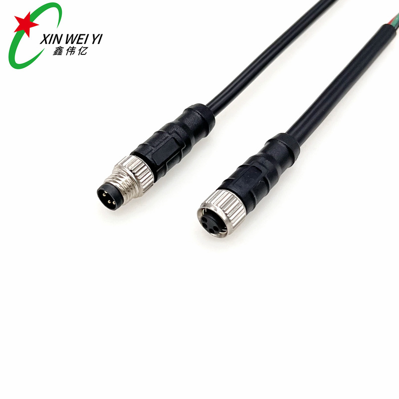 M8 Four-Core Waterproof Plug A-Code Medical Equipment Aviation Plug Signal Connection Waterproof Cable