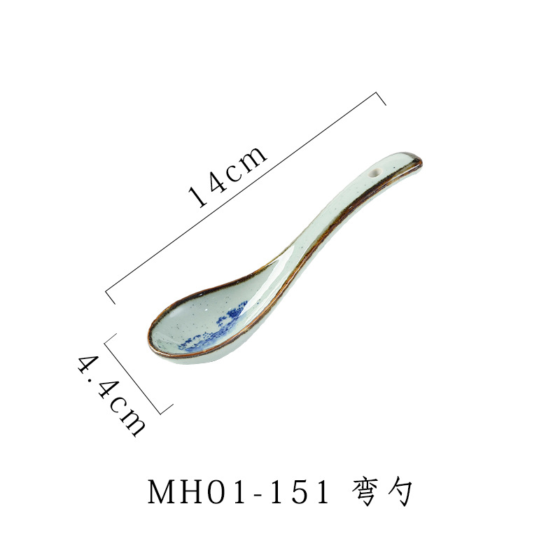 Three-Pointed Japanese-Style Hand-Painted Blue And White Porcelain Household Dessert Eating Internet-Famous Ceramic_voghion.com