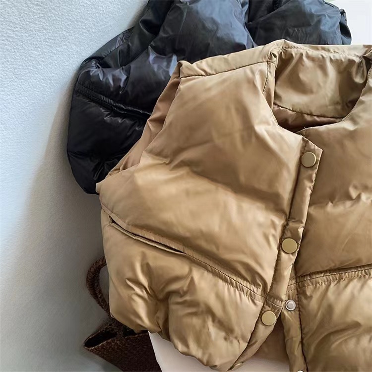 Korean version of down thickened small medium-sized children's external wear, warm shoulder stylish vest boys and girls,_voghion.com