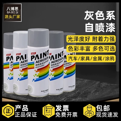 400ml Gray Automatic Spray Paint for Cars, Woodwork, Walls, Hand-Operated Spray Paint, Metal Self-Spray Paint, Black Paint Manufacturer