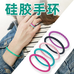 Cross-border best-selling braided silicone bracelet, hand ring, European and American jewelry, phone bracelet, key ring accessories, wholesale