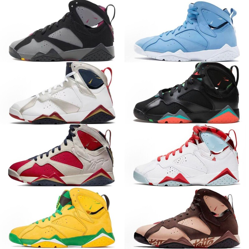 Cross-Border Aj7 Black Warrior High-Top Basketball Shoes for Men and Women, Bugs Bunny Jordan 7 Reflective Silver, North Carolina Blue, Paris Sports Shoes Cross-Border Aj7 Black Warrior High-Top Basketball Shoes for Men and Women, Bugs Bunny Jordan 7 Reflective Silver, North Carolina Blue, Paris Sports Shoes