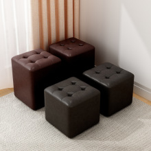 小凳子家用矮凳实木软包凳子结实耐用坐墩小凳子皮墩凳家用换鞋凳