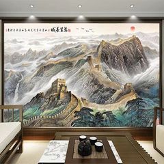 自己粘着壁新しい風景画ステッカーオフィス背景壁装飾壁画壁掛けリビングルーム資金