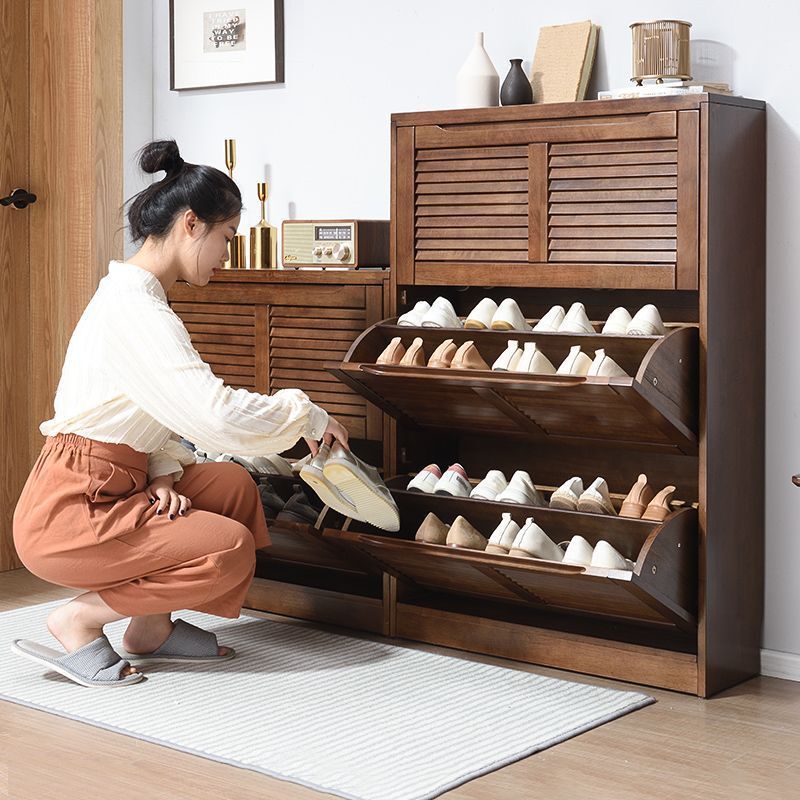 Living Room Solid Wood Flip-Top Shoe Cabinet, Large Capacity for Small Apartments, Home Entryway Storage Cabinet, Ultra-Thin Foyer Cabinet, Others Living Room Solid Wood Flip-Top Shoe Cabinet, Large Capacity for Small Apartments, Home Entryway Storage Cabinet, Ultra-Thin Foyer Cabinet, Others