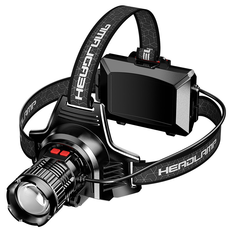 Nuevo láser blanco fuerte luz de cabeza zoom multifuncional al aire libre recargable portátil de larga duración ventana de cabeza