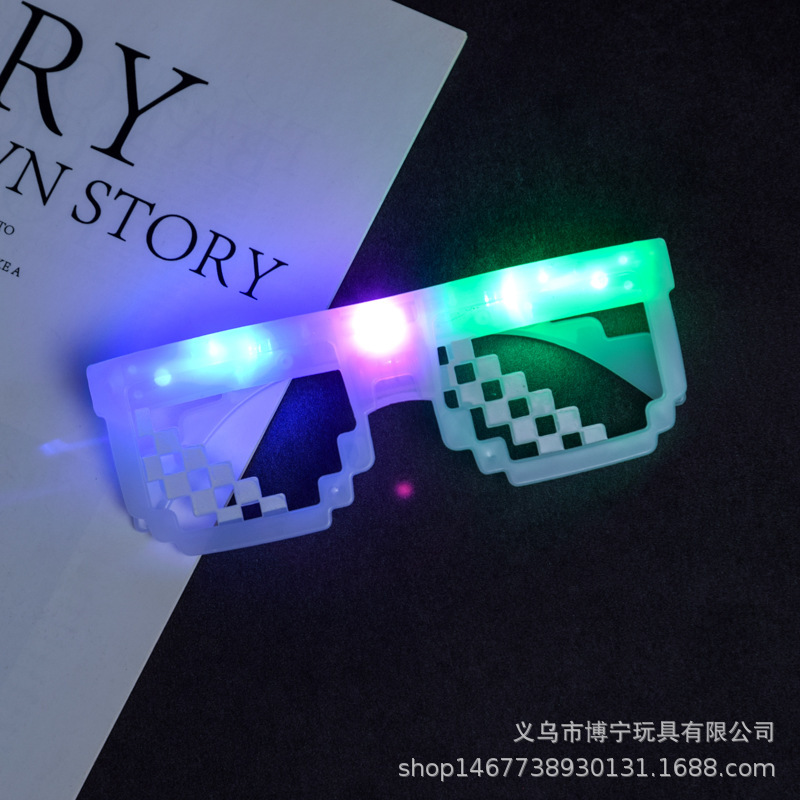 Luminoso mosaico gafas LED parpadeante persianas disco bar regalo del partido camino luminoso Juguetes