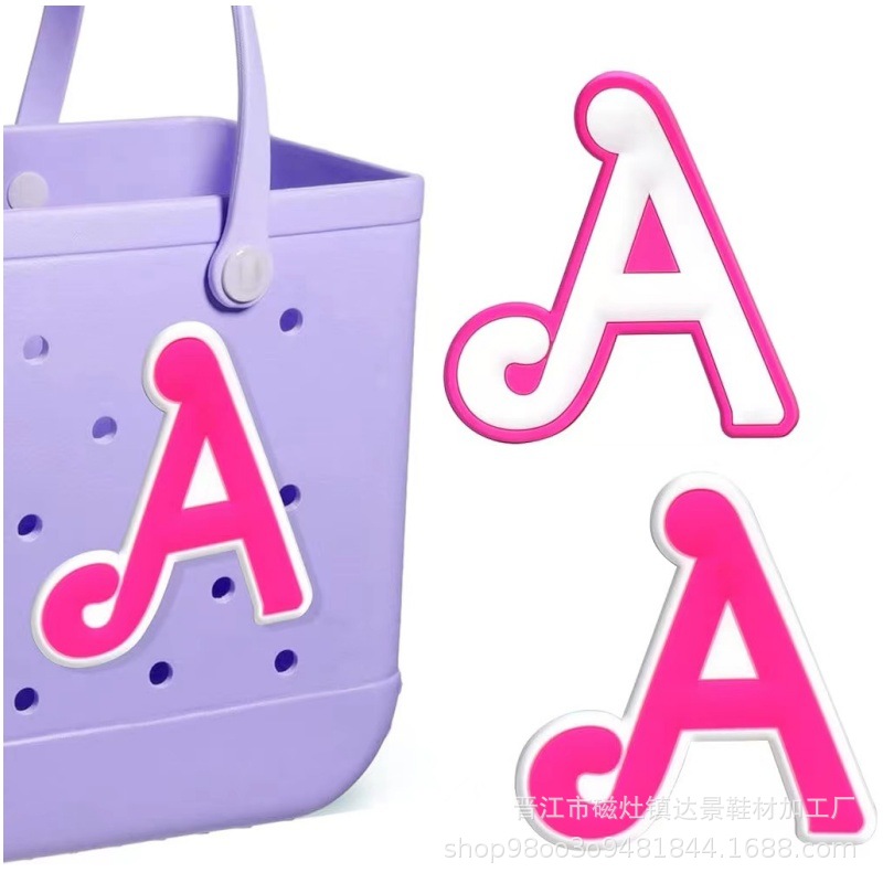 Botones de zapatos rosados con letras grandes, botones de botones, botones de botones