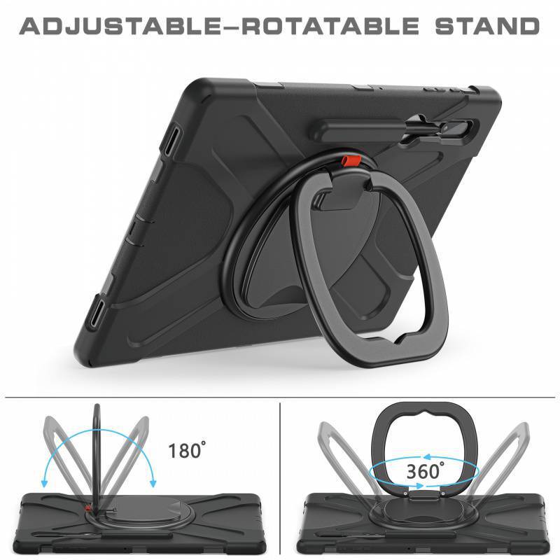 Suitable for Samsung Tab S8 Ultra 14.6inch with Handheld Rotating Stand and Strap Tablet Protective Case Suitable for Samsung Tab S8 Ultra 14.6inch with Handheld Rotating Stand and Strap Tablet Protective Case