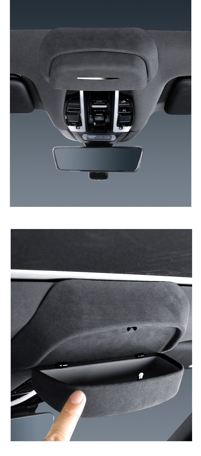 Suitable for Porsche car glasses case fur glasses clip sunglasses case storage modification supplies