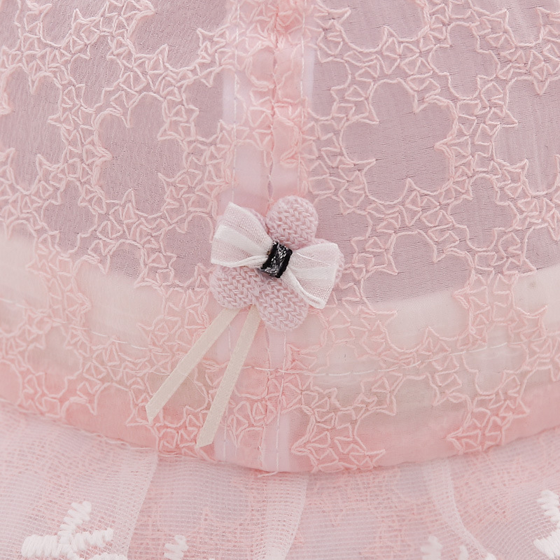 Sombrero para bebés primavera y verano delgado para bebés sombreros de sol de encaje sombrero de pescador de mes pequeño sombrero de sol de estilo extranjero