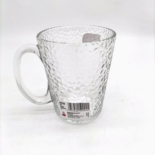 批发红樱桃锤纹玻璃把杯家用牛奶咖啡果汁饮料奶茶水杯网红杯子