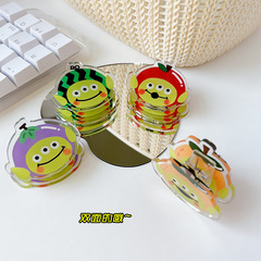 可愛水果三眼仔便簽夾亞克力夾子燕尾夾卡通高顏值多功能文件試卷