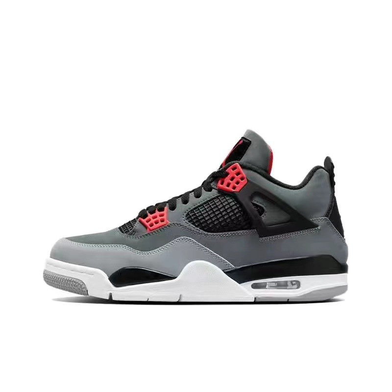 純正オリジナル AJ4 バスケットボールシューズ 電動スポーツシューズ ホワイトセメント ミッドナイトオーリー 男女カップル スポーツトレンド|undefined