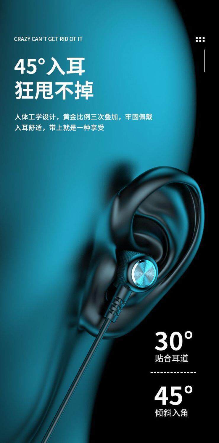 Wireless Bluetooth earphones, sports neckband style, ultra-long battery life, high capacity, suitable for Apple, Huawei, VIVO, OPPO, Android