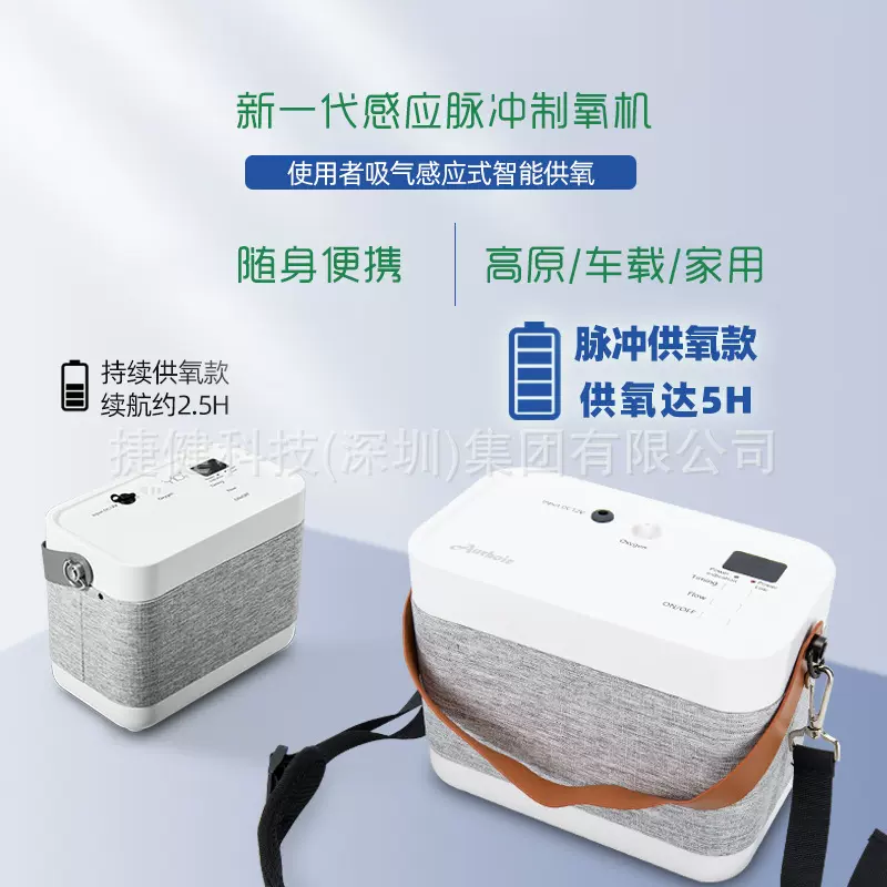 厂家车载制氧机家用户外氧气机配电池增氧仪老人孕妇吸氧器可充电