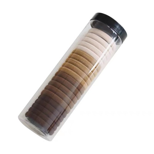 Spring color thin hair ring hair rope threaded canned fresh hair ring high elastic ponytail rubber band head rope hair accessories