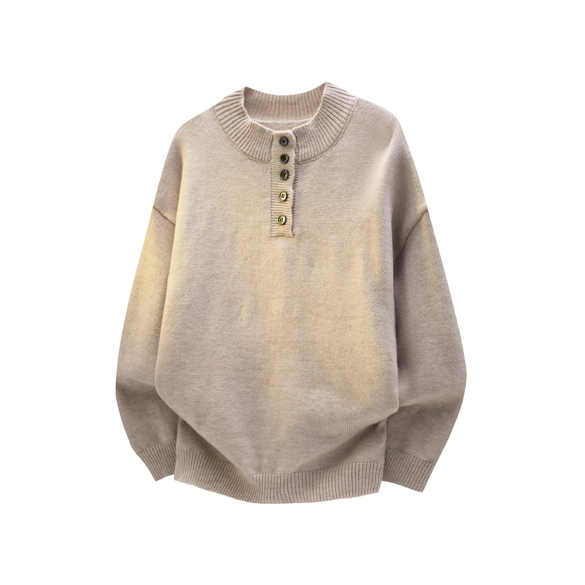 Explosiones transfronterizas de tamaño europeo de gran tamaño Henry cuello jersey suéter hombre sólido viejo viento de dinero alta fábrica de otoño y invierno al por mayor