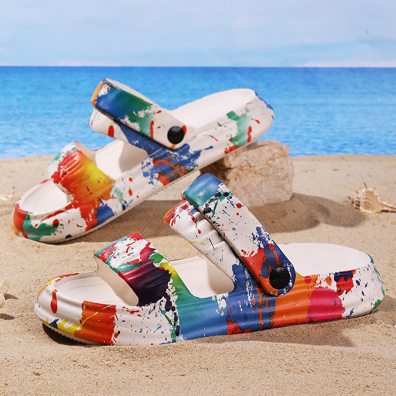 Zapatillas EVA de verano 2025 nuevas zapatillas de playa antideslizantes y resistentes al desgaste para hombres y mujeres