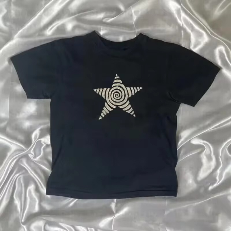 Y2K Tops Emo Girl Aesthetic Gothic Punk Streetwear Women's Casual 90S Retro Trash Fashion