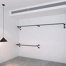 服装店货架衣架展示架上墙正挂铁艺陈列架男女装童装店墙壁挂衣架