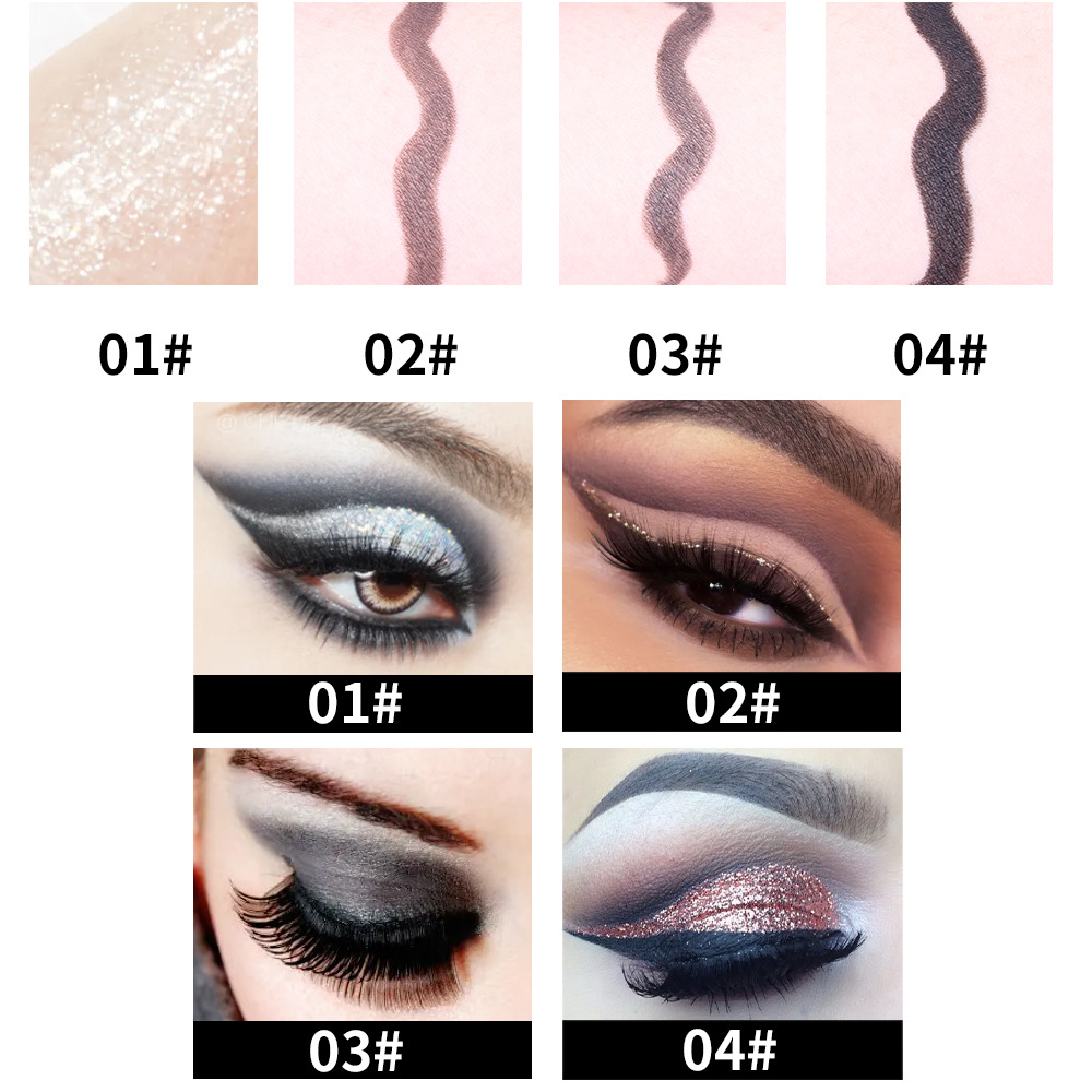 Moda Portátil Impermeable Mate Speed Dry Una Cabeza Fuerte Eyeliner Pluma display picture 2