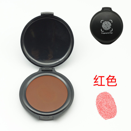 Portable fingerprint ink pad, mini high-definition quick-drying ink pad, contract signing red, blue and black no-wash seal