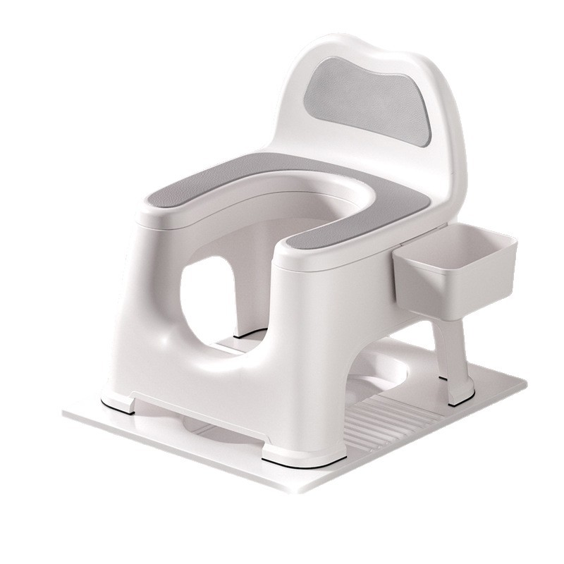 Silla Inodoro Portátil para Adultos de Plástico Lavable para Baño image 5