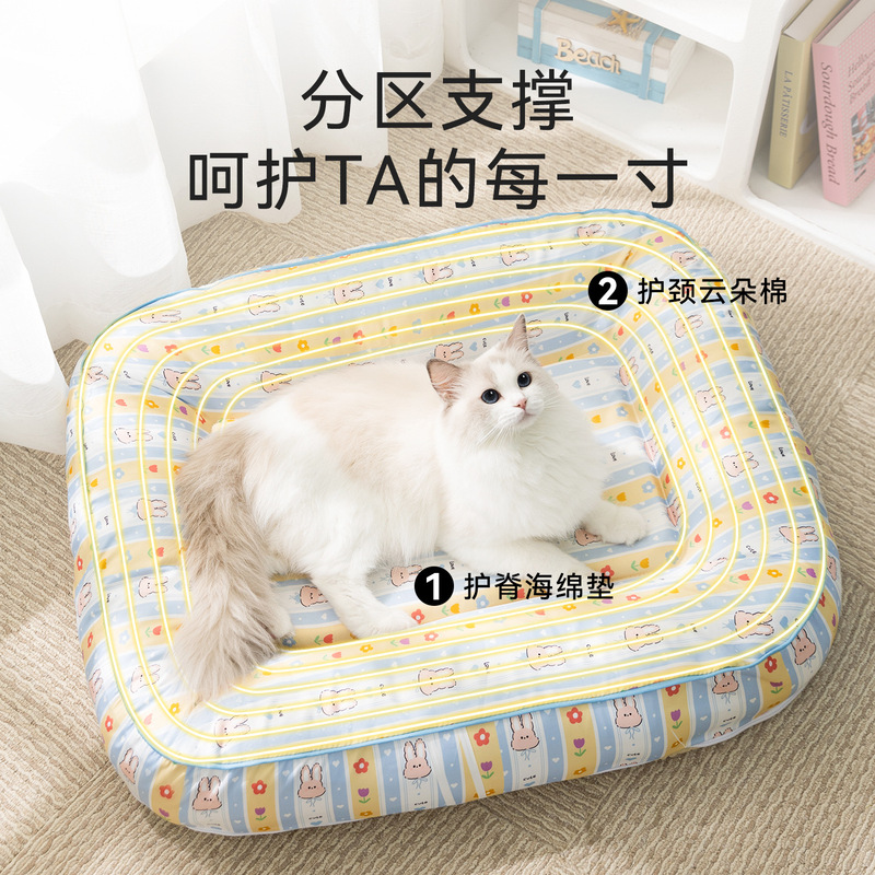 オールシーズン対応の猫小屋、防水マット、ミルクキャットマットレス、テディビション、中小型犬小屋、ペット小屋|undefined