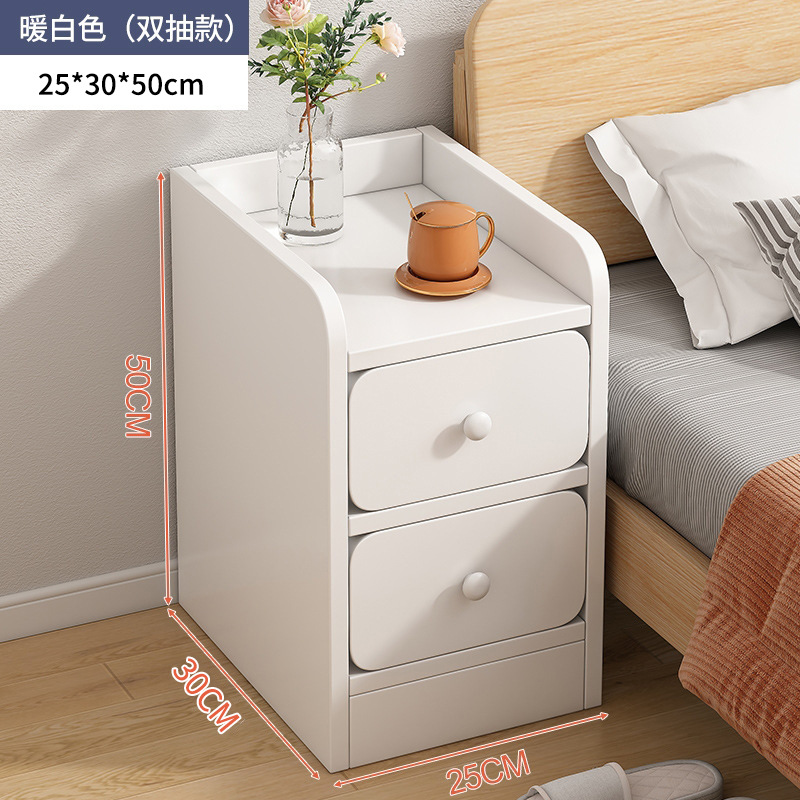 Mesa de cabezal de cama pequeña y fácil de almacenar estante de alquiler de vivienda armario de hendidura ultra estrecha armario de almacenamiento al lado de la cama del dormitorio