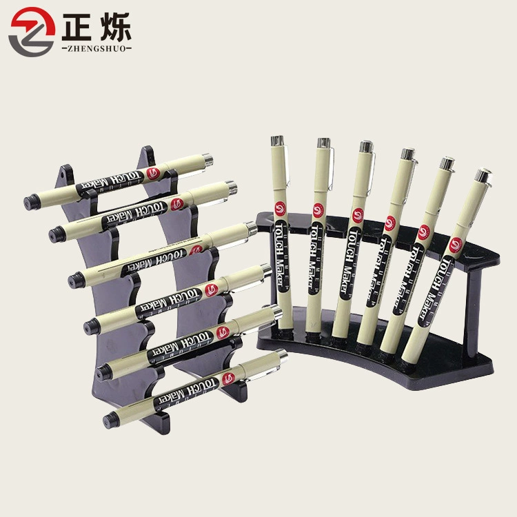 Держатель для ручек, горизонтальная витрина, прозрачный пластиковый держатель для ручек, держатель для шариковой ручки, держатель для макияжа, карандаш для бровей, подставка для подводки для глаз, стеллаж для канцелярских принадлежностей