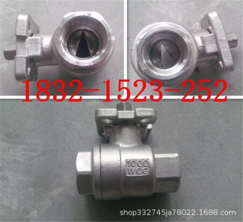 非标Q11F-16P高平台二片式V型丝口球阀304内螺纹球阀DN15 20 25