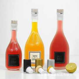 玻璃果酒瓶创意玻璃瓶木塞盖酒瓶青梅酒分装瓶子杨梅玻璃瓶
