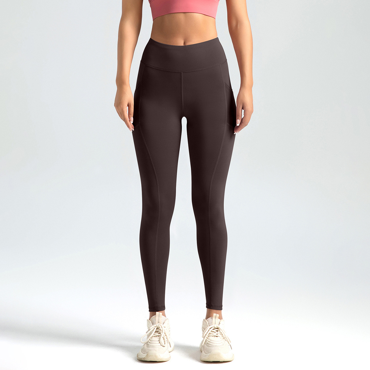 Zona especial transfronteriza deportivo pantalones de fitness pantalones de melocotón correr caderas cintura alta abdominal elástico cuerpo apretado