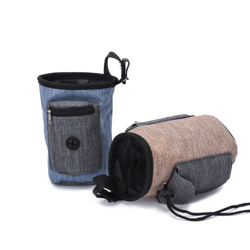 Printed LOGO dog training dog food bag dog training waist bag portable outdoor pet snack bag pet dog food bag