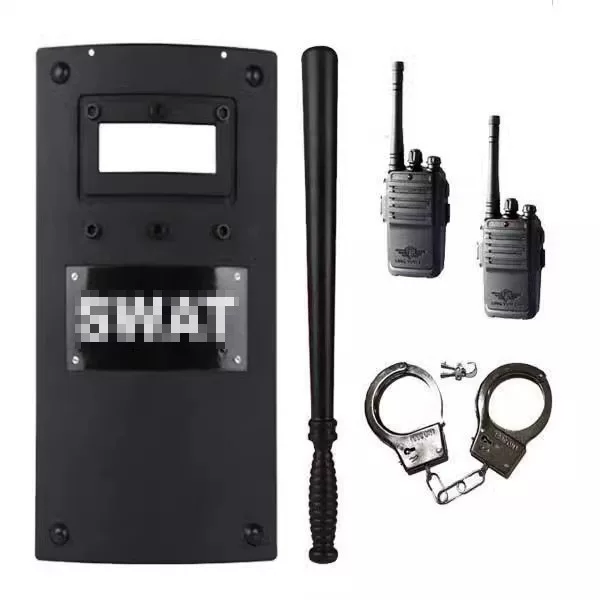 Children's Outdoor Boy Shield Toy Handcuffs Kids Pretend Play Toy Escape Room Set Battle Royale Explosion-Proof Shield
