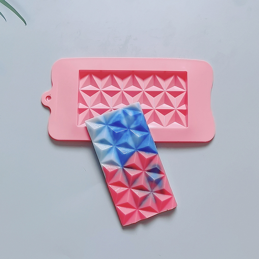 Triángulo chocolate 468 galletas molde de silicona pastel helado pudín molde de postre jabón utensilios de cocción