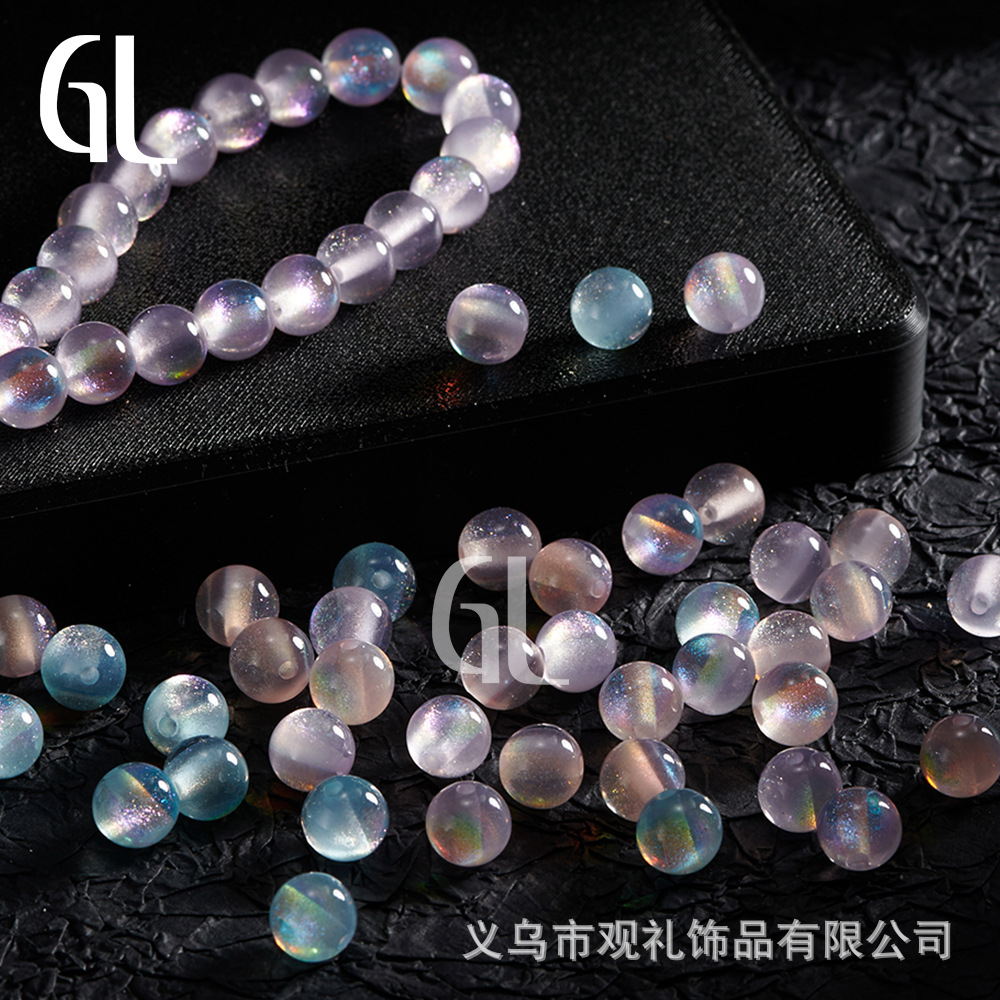 Starry sky, beads handmade, bracelet with accessories, 8/10mm, cat's eye, DIY 3